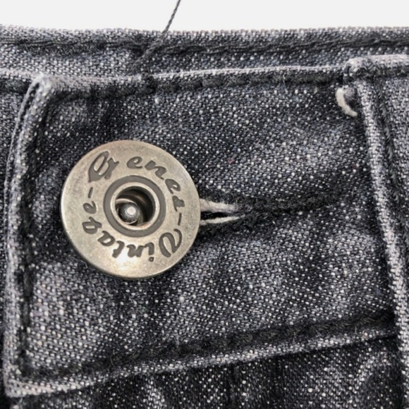 Western Girl Bootcut Jeans Dark Wash Black Mid Rise Creased Tag 32x32  Fit 34x31 - Picture 5 of 11